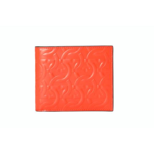 Salvatore Ferragamo Men`s Candy Apple Logo Print Leather Bifold Wallet