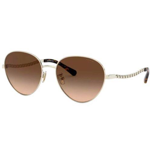 Coach Women`s Sunglasses Dark Brown Gradient Lens Oval Frame 0HC7114 900574