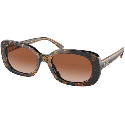 Coach Women`s Sunglasses Patterned Tortoise and Black Frame 0HC8358F 57241356