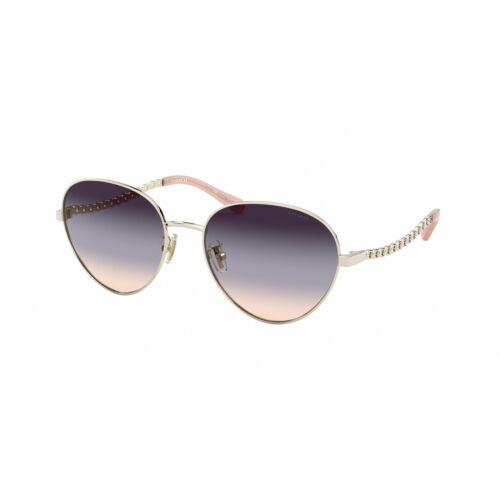 Coach Women`s Sunglasses Blue Pink Gradient Lens Oval Frame 0HC7114 9005U756