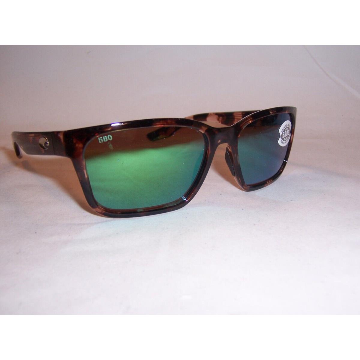 Costa Del Mar Sunglasses Palmas Torotise/green Mirror Polarized 580G - Frame: Coral Tortoise, Lens: Green