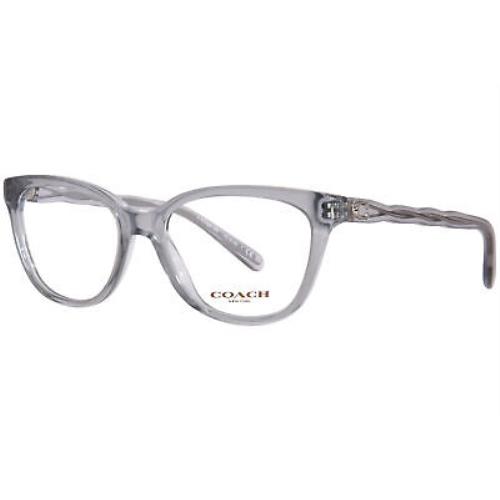 Coach HC6186 5682 Eyeglasses Frame Women`s Transparent Blue Full Rim 51mm