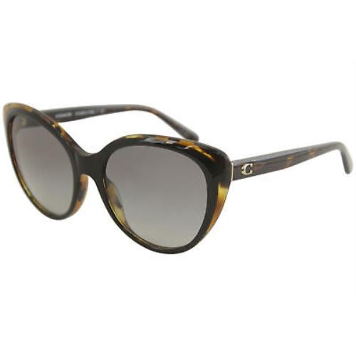 Coach Women`s HC8260F 544611 Black/tortoise Cat Eye Sunglasses 55mm