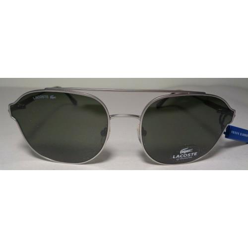 Lacoste L103SND Matte Light Ruthenium Women`s Classic Aviator Sunglasses