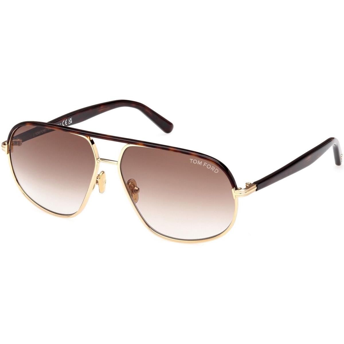 Tom Ford Maxwell FT 1019 30F Gold/brown Shaded 59/13/140 Unisex Sunglasses