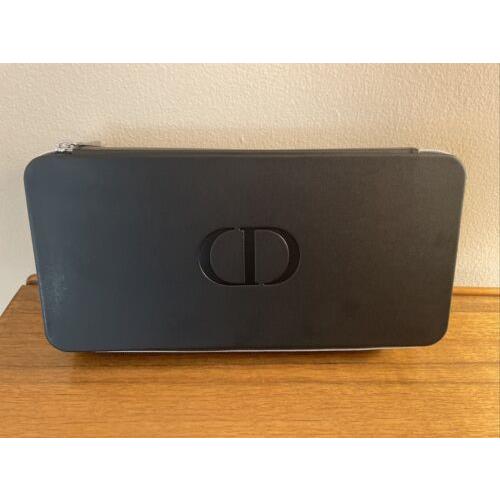 Dior Beaute Black Leather Clutch Cosmetic Makeup Bag