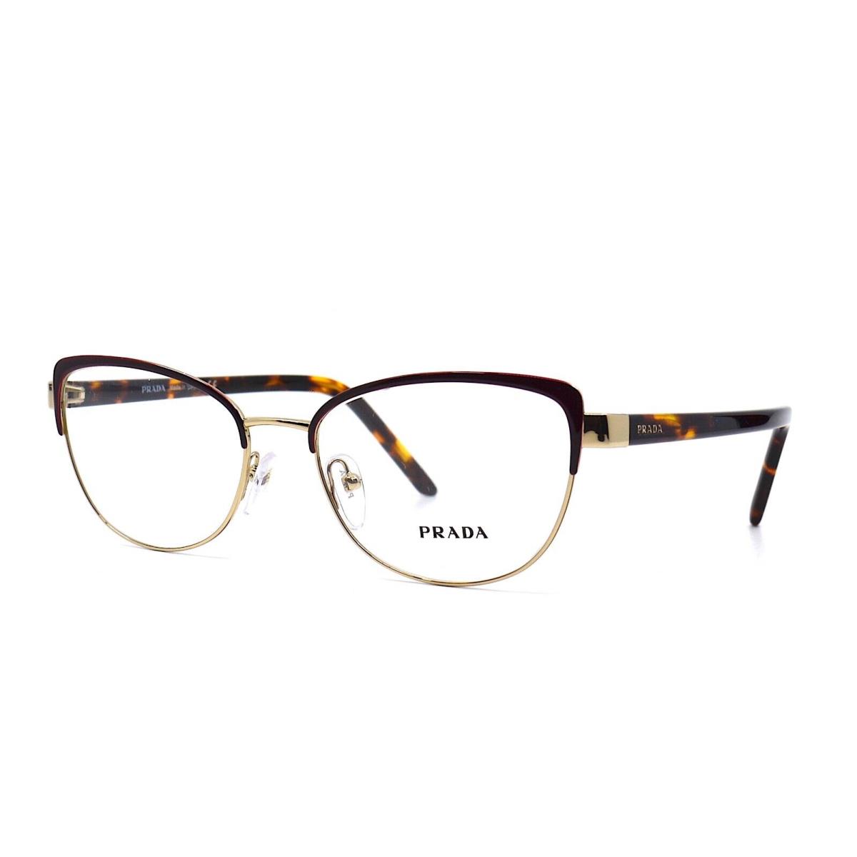 Prada PR 63XV 09B1O1 Bordeaux/ Gold Demo Lens Eyeglasses Frame