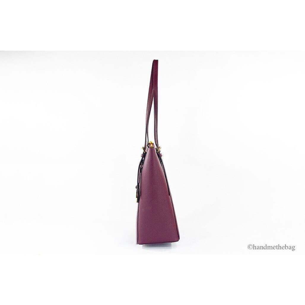 Michael Kors Voyager Large East West Tote Bag Saffiano Leather Merlot