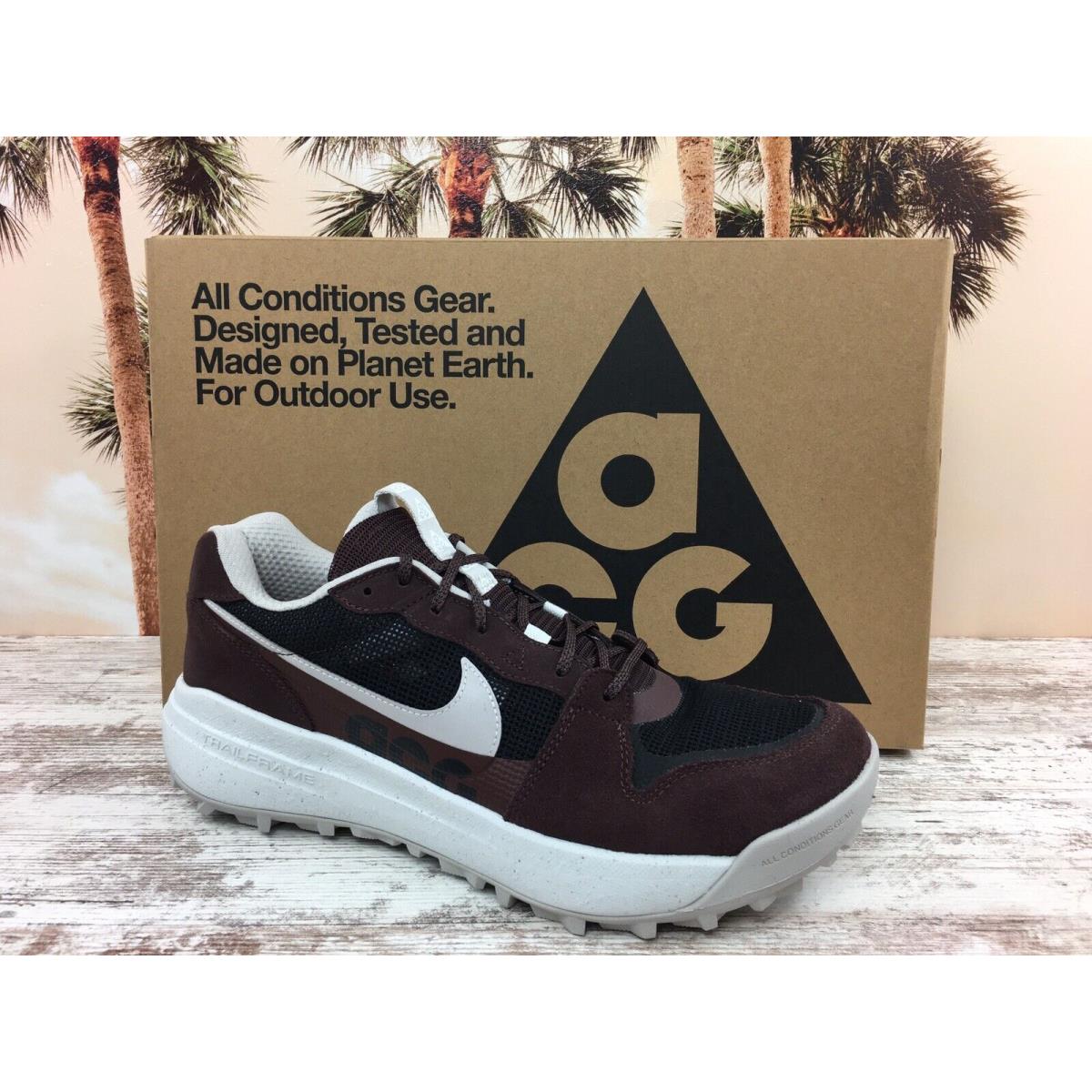 Nike Acg Lowcate Hiking Trail Outdoor Shoes Earth DM8019 202 Mens Size 9.5 - Brown