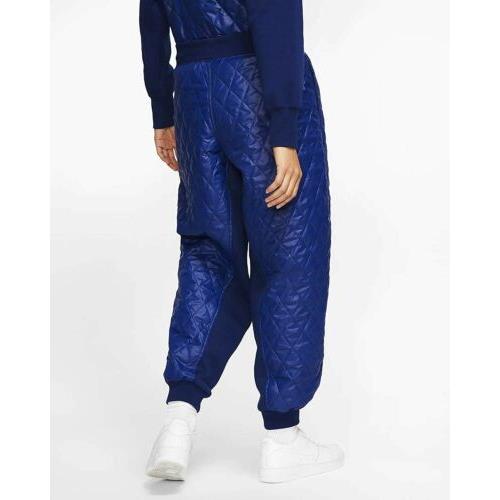 Nike Women s Quilted Sportswear Sport Pack Pants CJ6256 492 Blue Sz Large