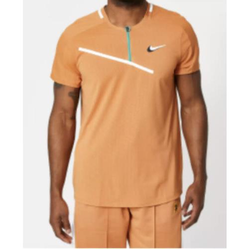 Nike Men s Nikecourt Slam Australian Open Tennis Polo Hot Curry 2XL DD8309-808