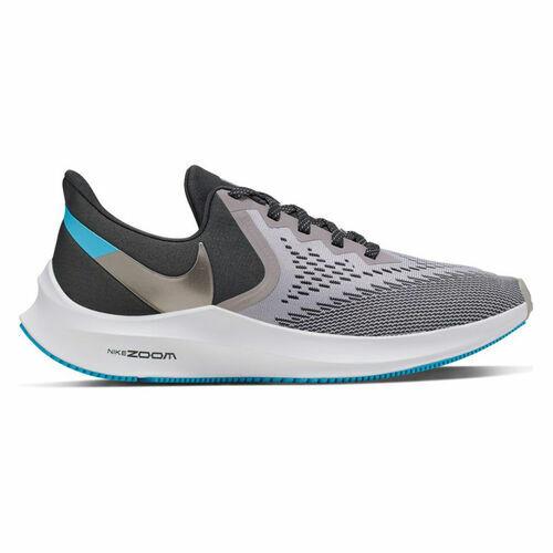 Nike Air Zoom Winflo 6 Men`s Athletic Running Shoe Size 11 Color Gray Blue White - Gray Blue White