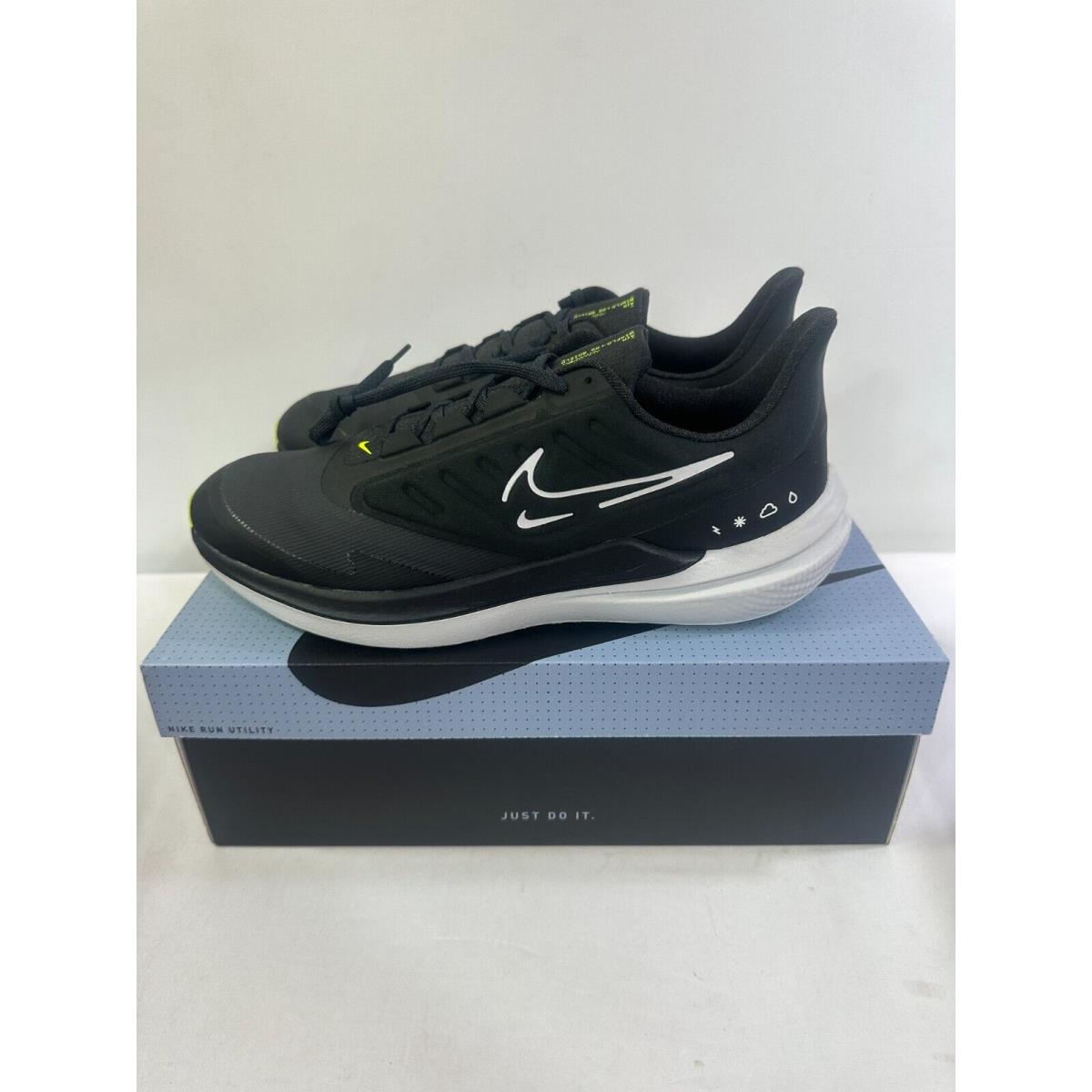 Nike Air Winflo 9 Shield Black White Men Running Sports Shoes Size 12 DM1106-001