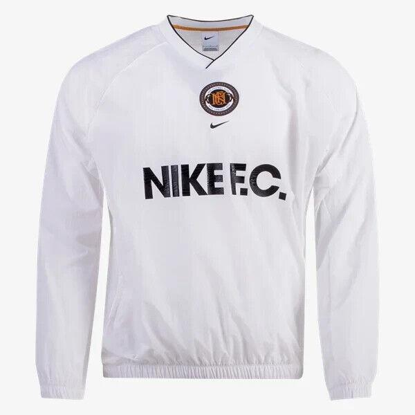 Nike Men`s Size L FC Repel Long Sleeved Top Shirt Windbreaker White DQ5039-100