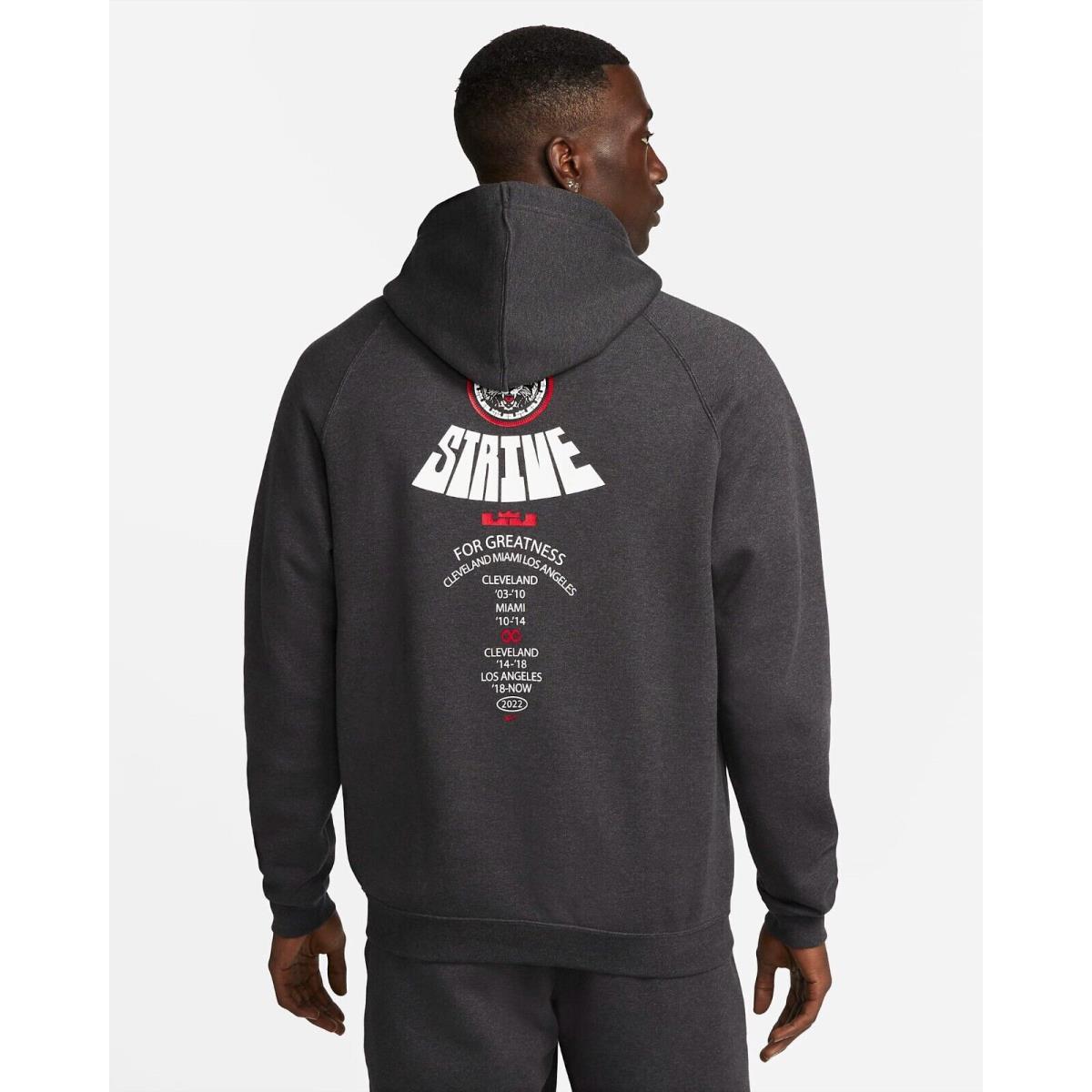 Men`s 3XL Nike Lebron Basketball Hoodie Sweatshirt Strive For Greatness DQ6129