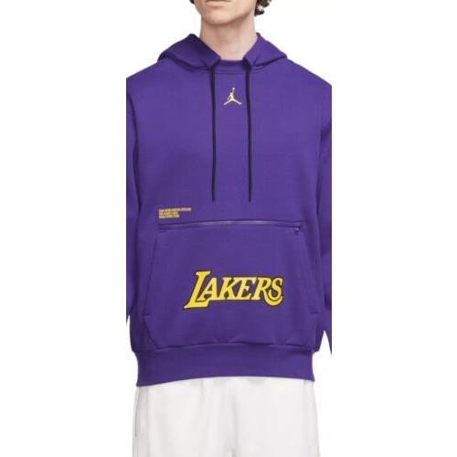 Los Angeles Lakers Nike Jordan Courtside Fleece Pullover Hoodie Mens Medium