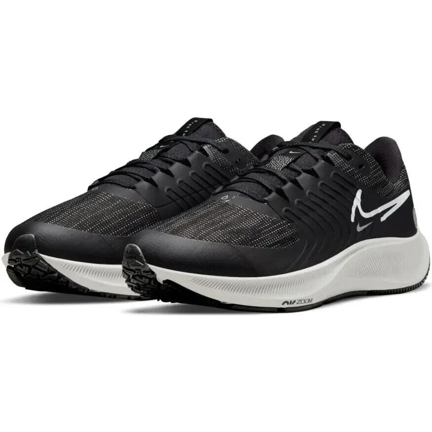 Nike Air Zoom Pegasus 38 Shield Womens Size 11 Shoes DC4074 001 Black White - Multicolor