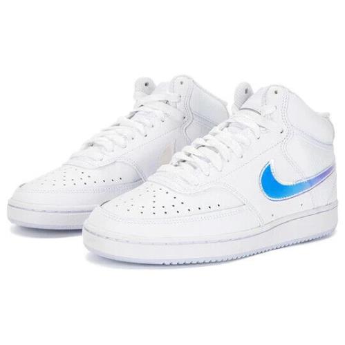Nike Court Vision Mid Mens Size 10 Shoes FD0819 100 White Silver wm sz 11.5 - White