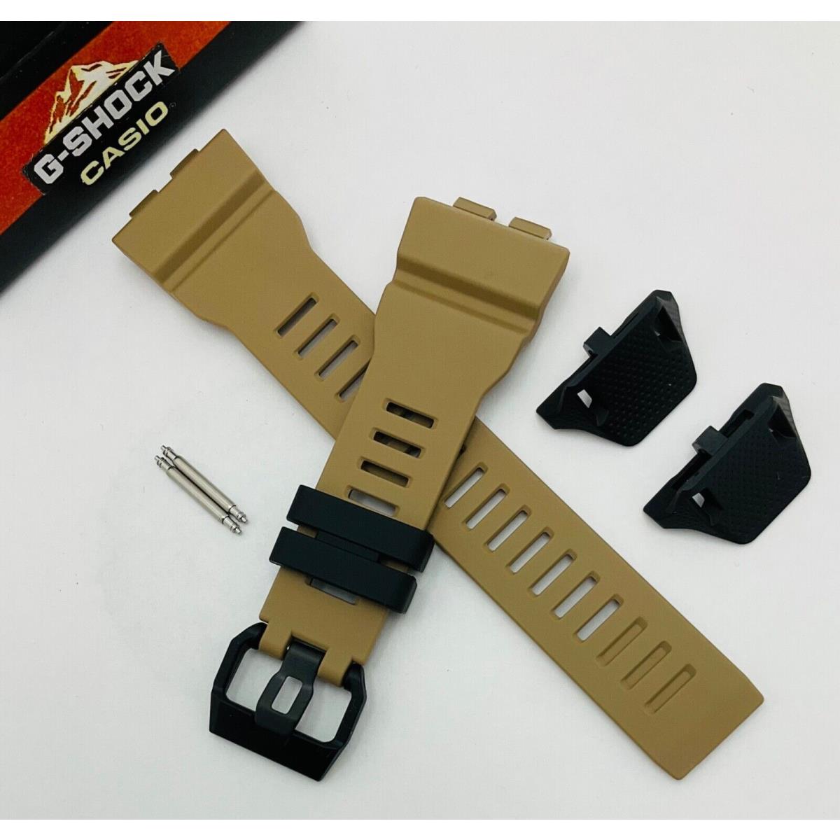 Casio Watch Band fr G-shock GBA-8000 Tan Sand Strap and Cover/endp+pins