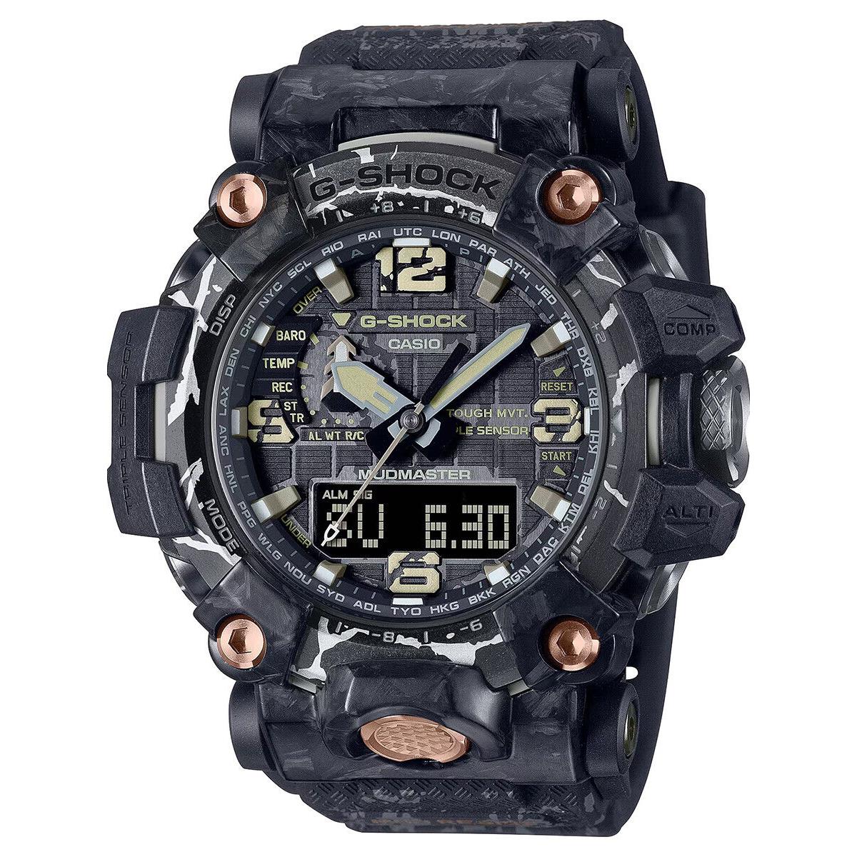 G-shock Mudmaster Camo 3x Sensor Black Ion-plated Watch GWG2000CR-1A by Casio
