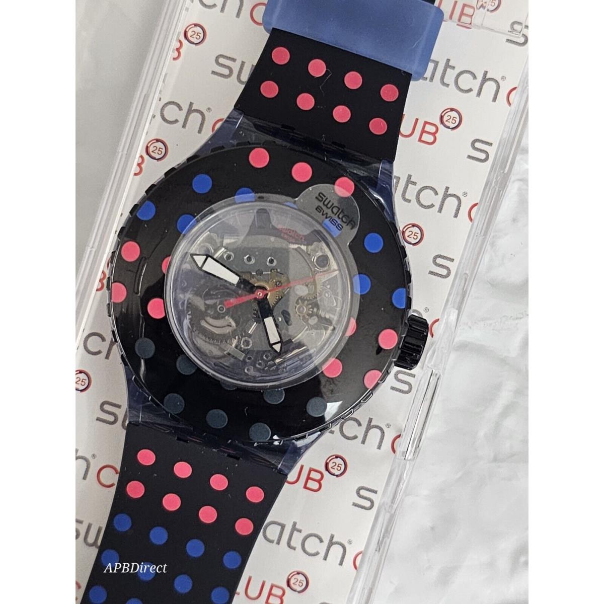 Swiss Made - Swatch - Puntamiblu - Polka Dots - 20bar / 290psi - Quartz Watch