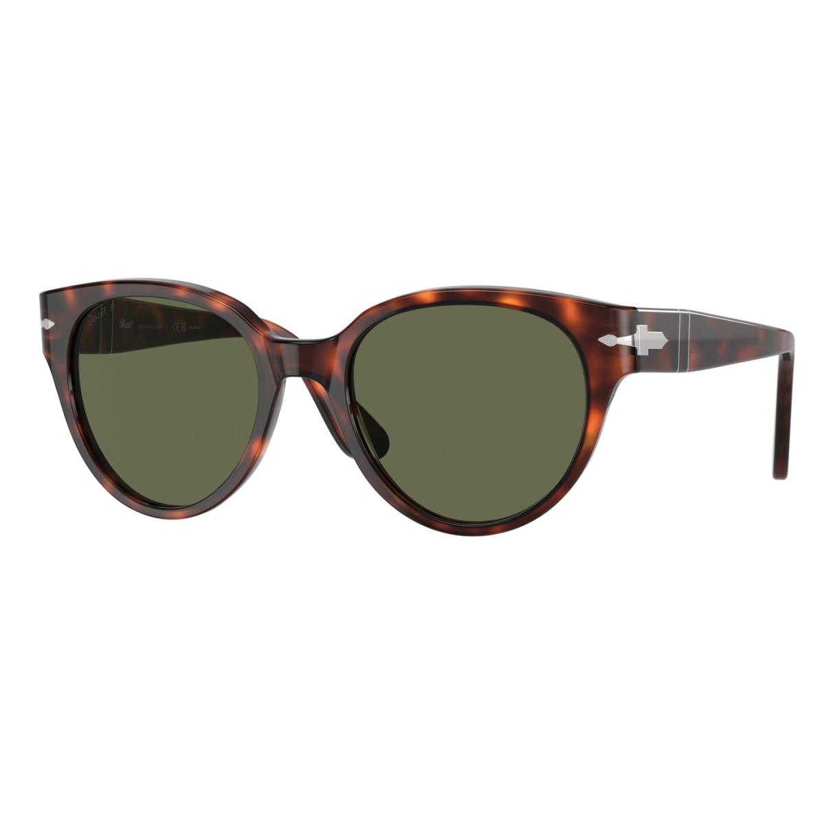 Persol PO3287S 24/58 48 Havana/ Green Women`s Sunglasses