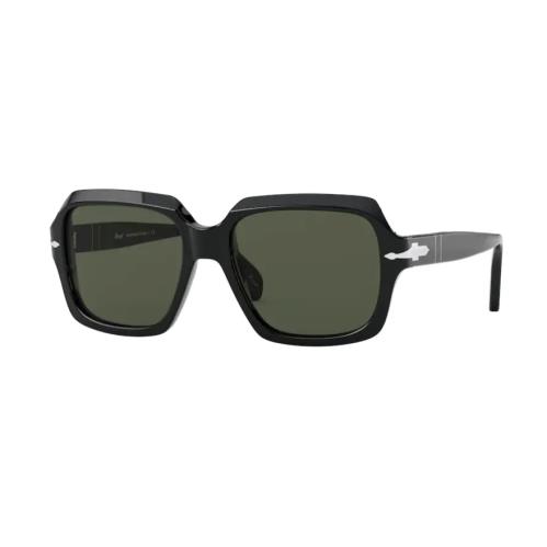 Persol 0PO 0581S 95/31 Black/green Square Unisex Sunglasses