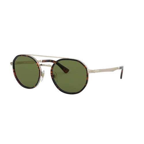Persol Women`s Gold-tone Round Sunglasses w/ Glass Lens PO2456S 107652 53 Italy
