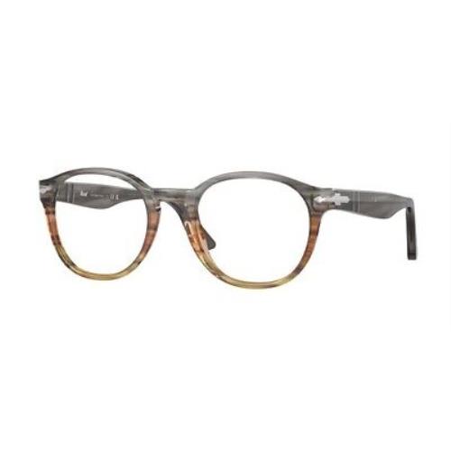 Persol PO3284V 1137 Striped Grey Grad Striped Brown Transp 50 Women`s Eyeglasses