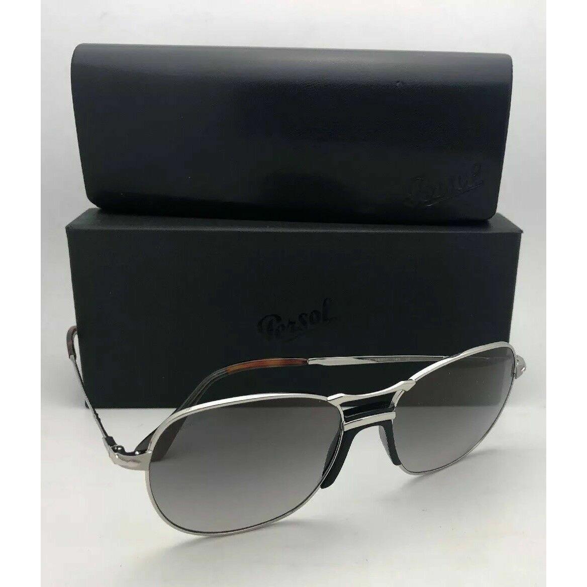 Polarized Persol Sunglasses 2449-S 518/M3 56-17 145 Silver Frame W/grey Gradient