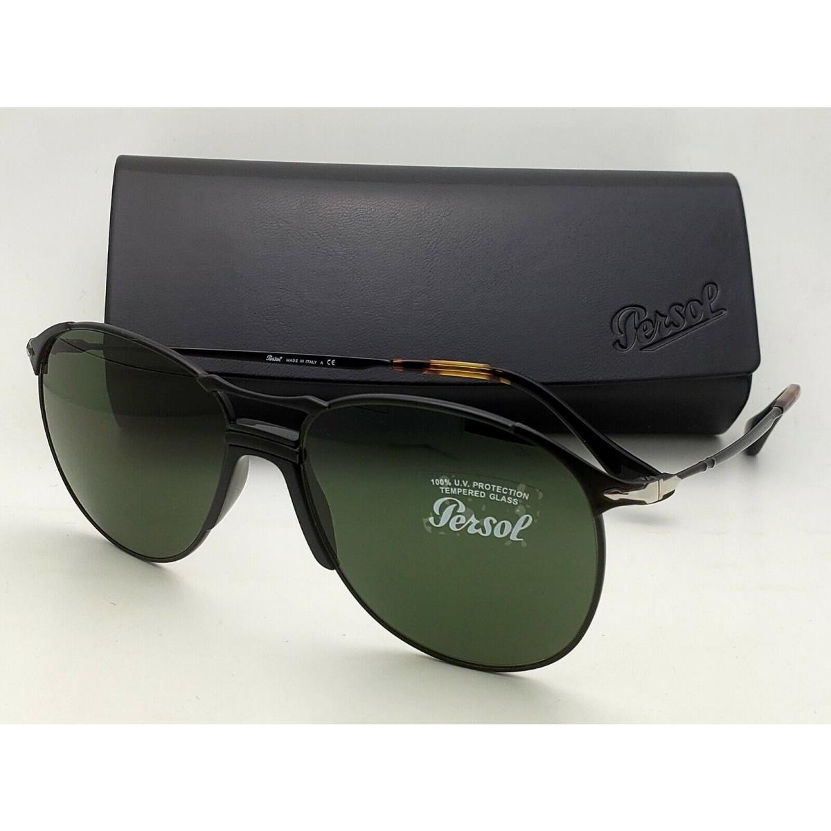 Persol Sunglasses 2649-S 1078/31 55-16 Black Frames with Grey-green Lenses