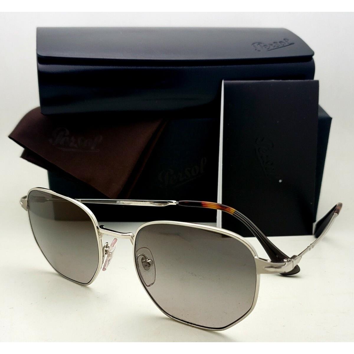 Persol Sunglasses 2446-S 518/M3 52-20 Silver Frames Grey Polarized Lenses