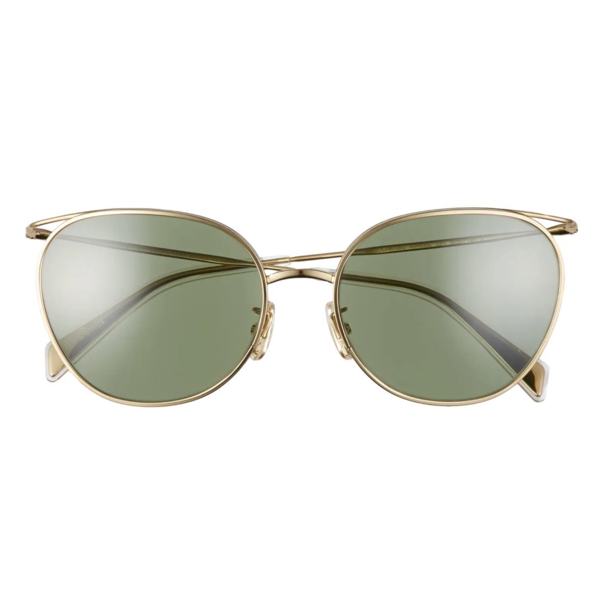 Celine Mineral 55mm Gold/green Cat Eye Sunglasses S3712