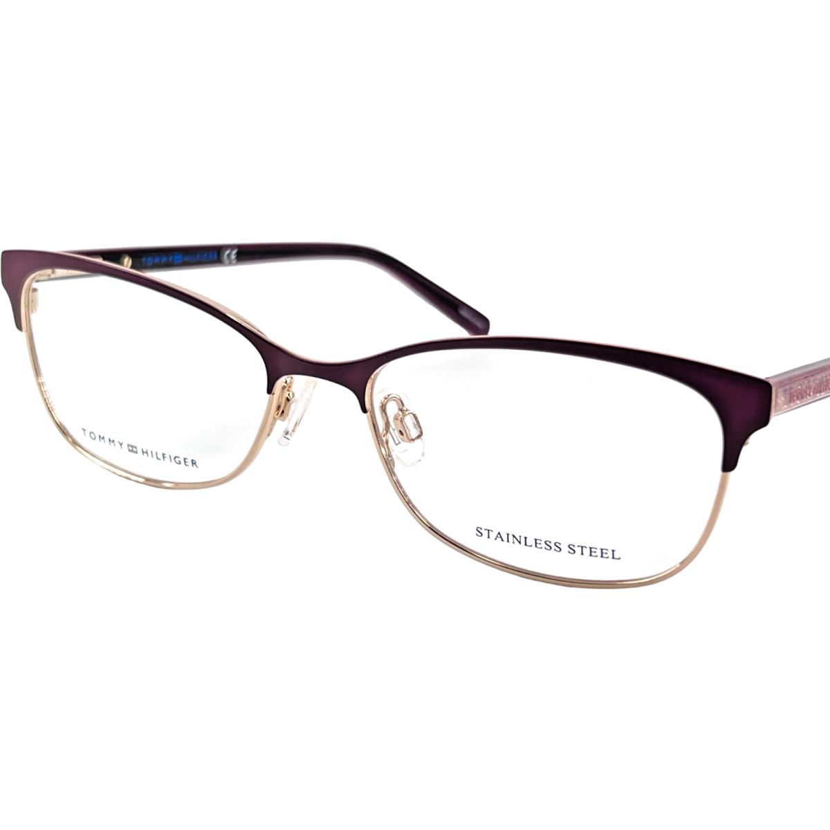 Tommy Hilfiger TH1777 Women`s Metal Eyeglass Frame 0DXL Red Glitter Gold 52-16