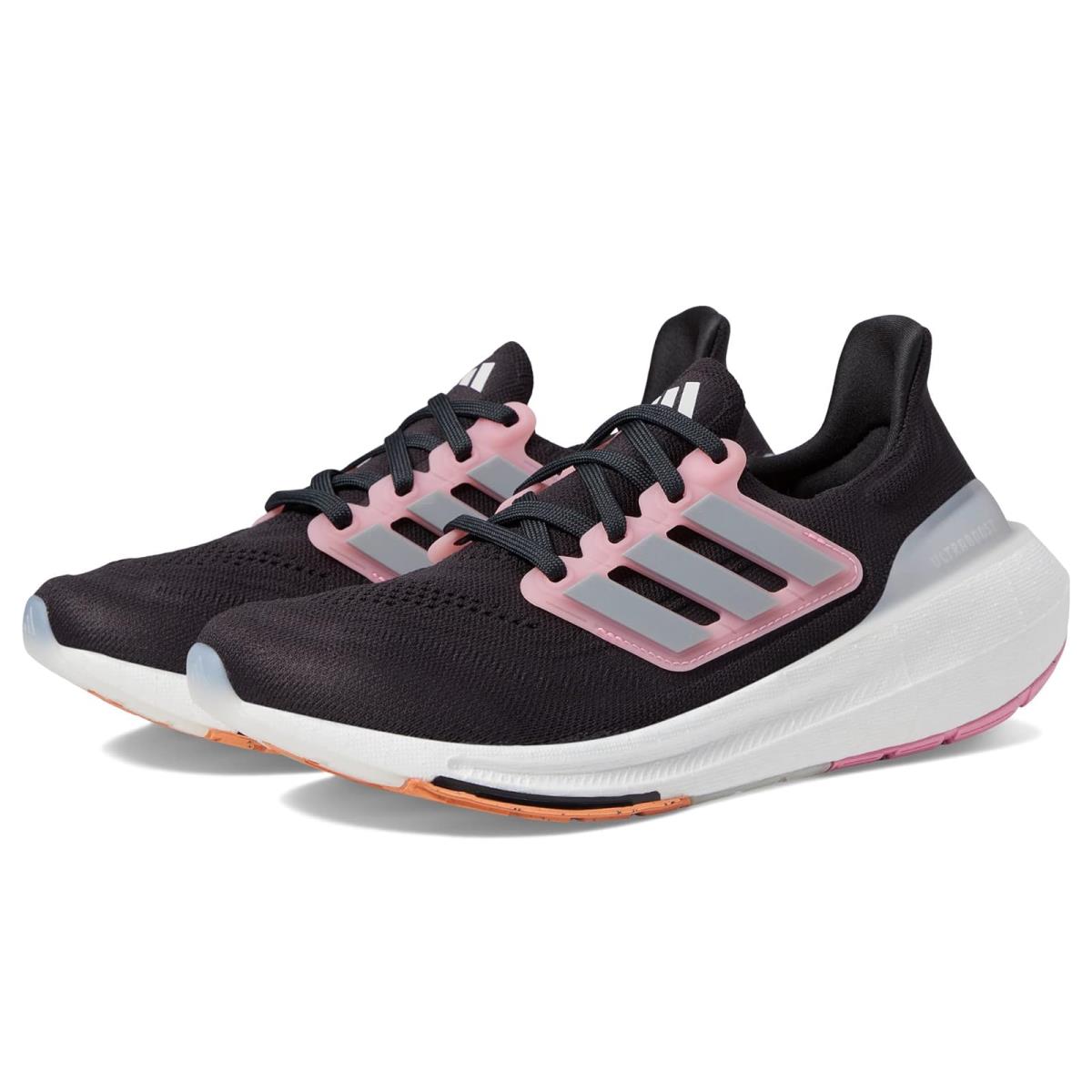 Girl`s Sneakers Athletic Shoes Adidas Kids Ultraboost 23 Big Kid Carbon/Matte Silver/Beam Pink