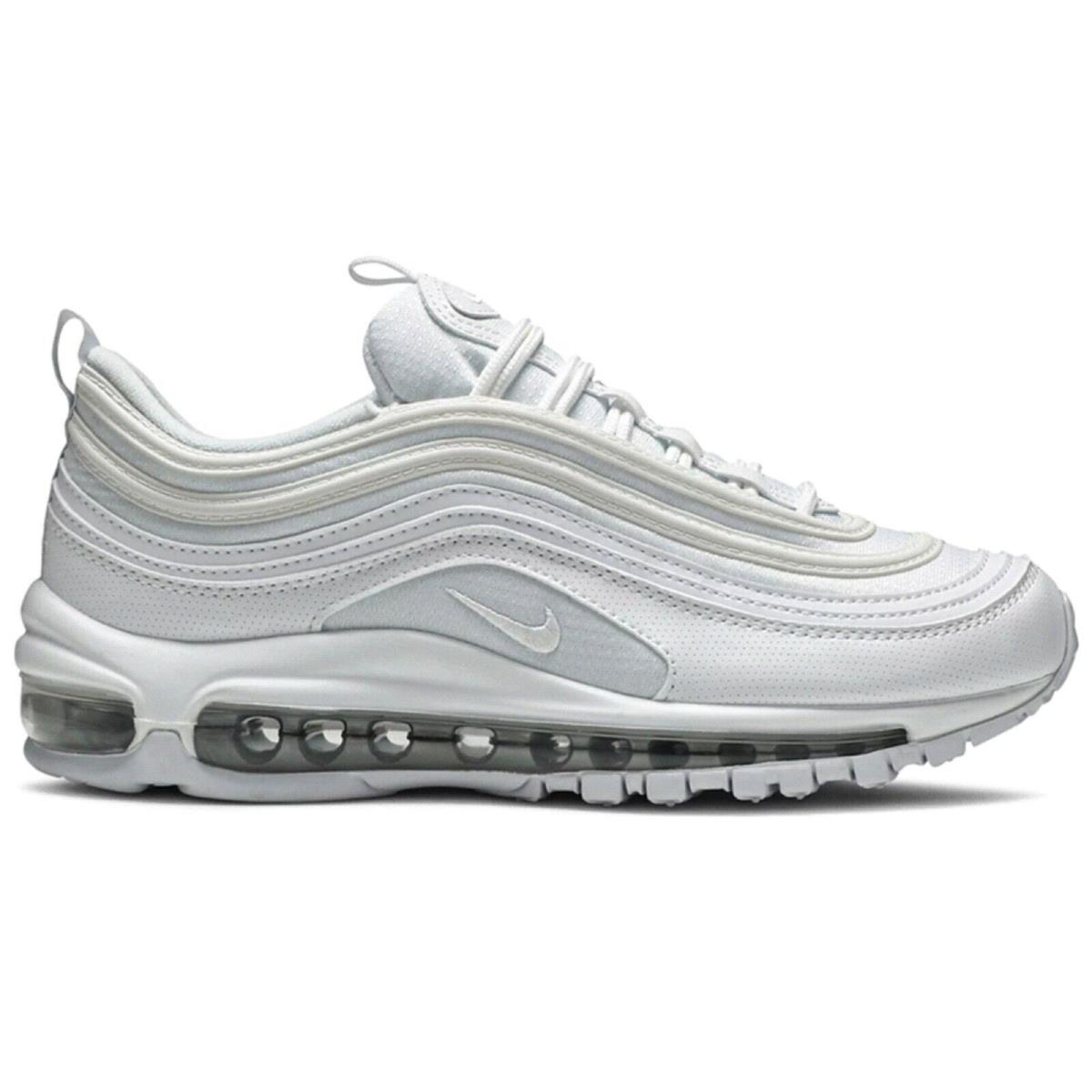 Nike Air Max 97 (gs) Air Max 97 GS Grade School Kid`s Sneaker White/White-Metallic Silver