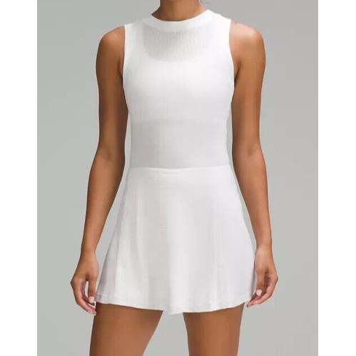 Lululemon Swiftly Tech Cross Back Tennis Dress Women`s Size 10 White