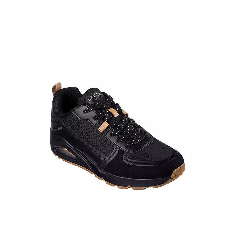 Skechers Air Uno Pop of Sunshine Low Top Men`s Casual Fashion Shoes Sneaker Black