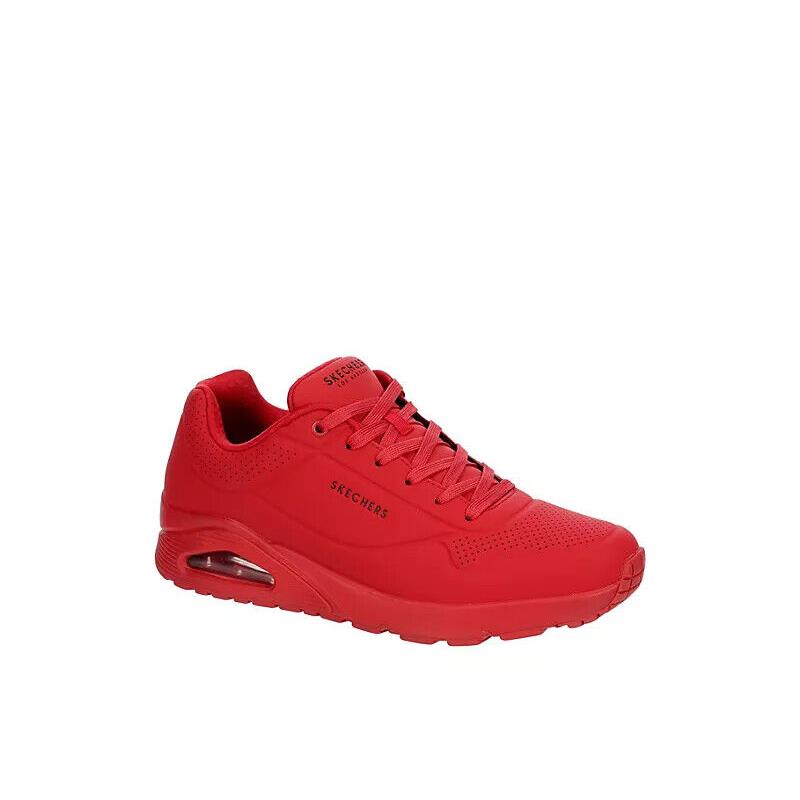 Skechers Air Uno Pop of Sunshine Low Top Men`s Casual Fashion Shoes Sneaker Red