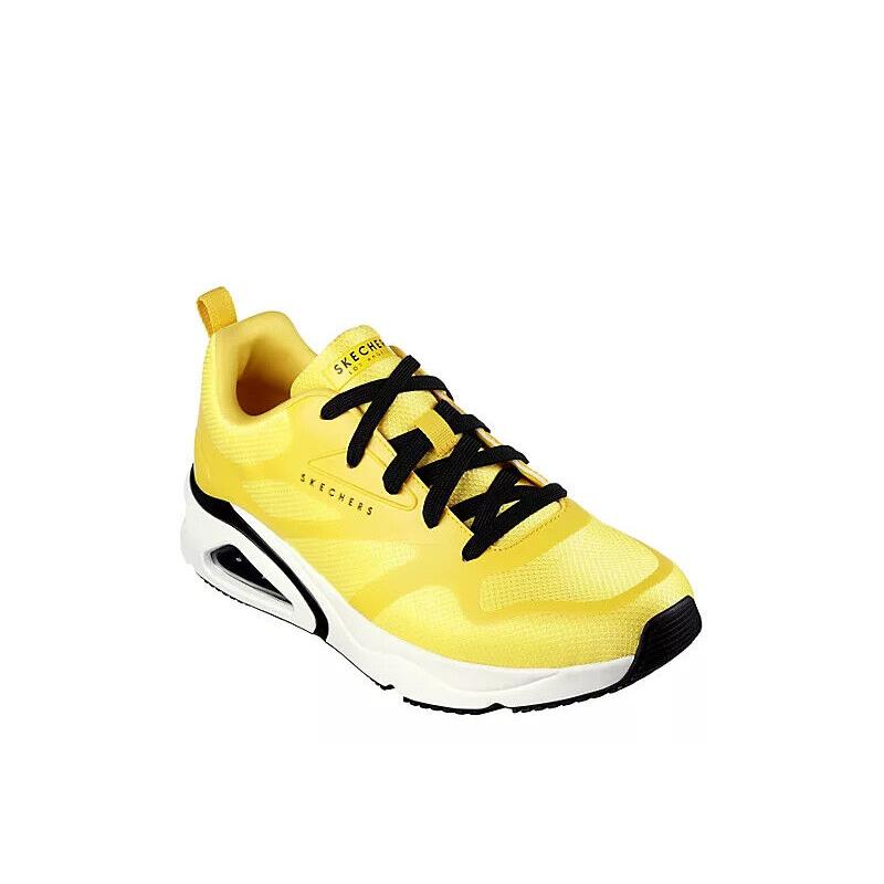 Skechers Air Uno Pop of Sunshine Low Top Men`s Casual Fashion Shoes Sneaker Yellow