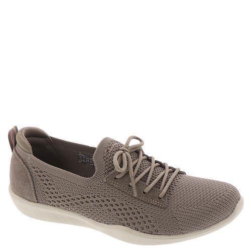 Womens Skechers Active Bury St-casually Dark Taupe Fabric Shoes