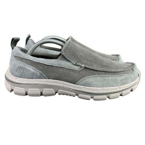 Skechers Palmero Matthis Charcoal Grey Slip On Casual Shoes Men`s Sz 8.5-9.5 EE