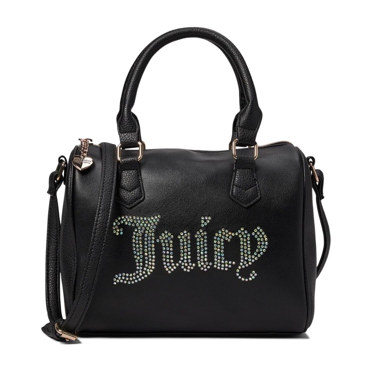 Juicy Couture Be Classic Satchel Bag Black Crystal Logo