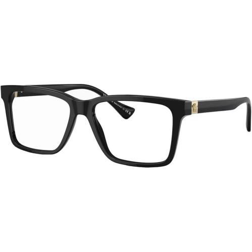 Versace VE 3328 GB1 Black Plastic Rectangle Eyeglasses 54mm