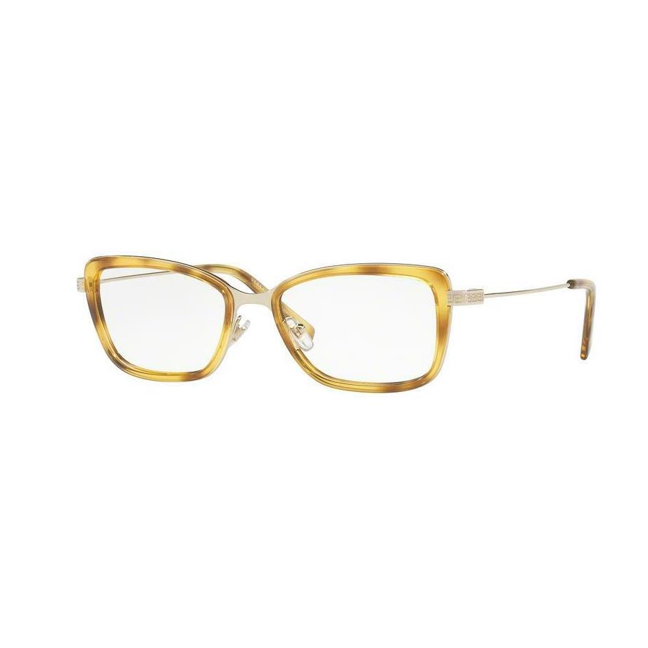 Versace Eyeglasses VE 1243 1400 Pale Gold/havana Size 52-17-140