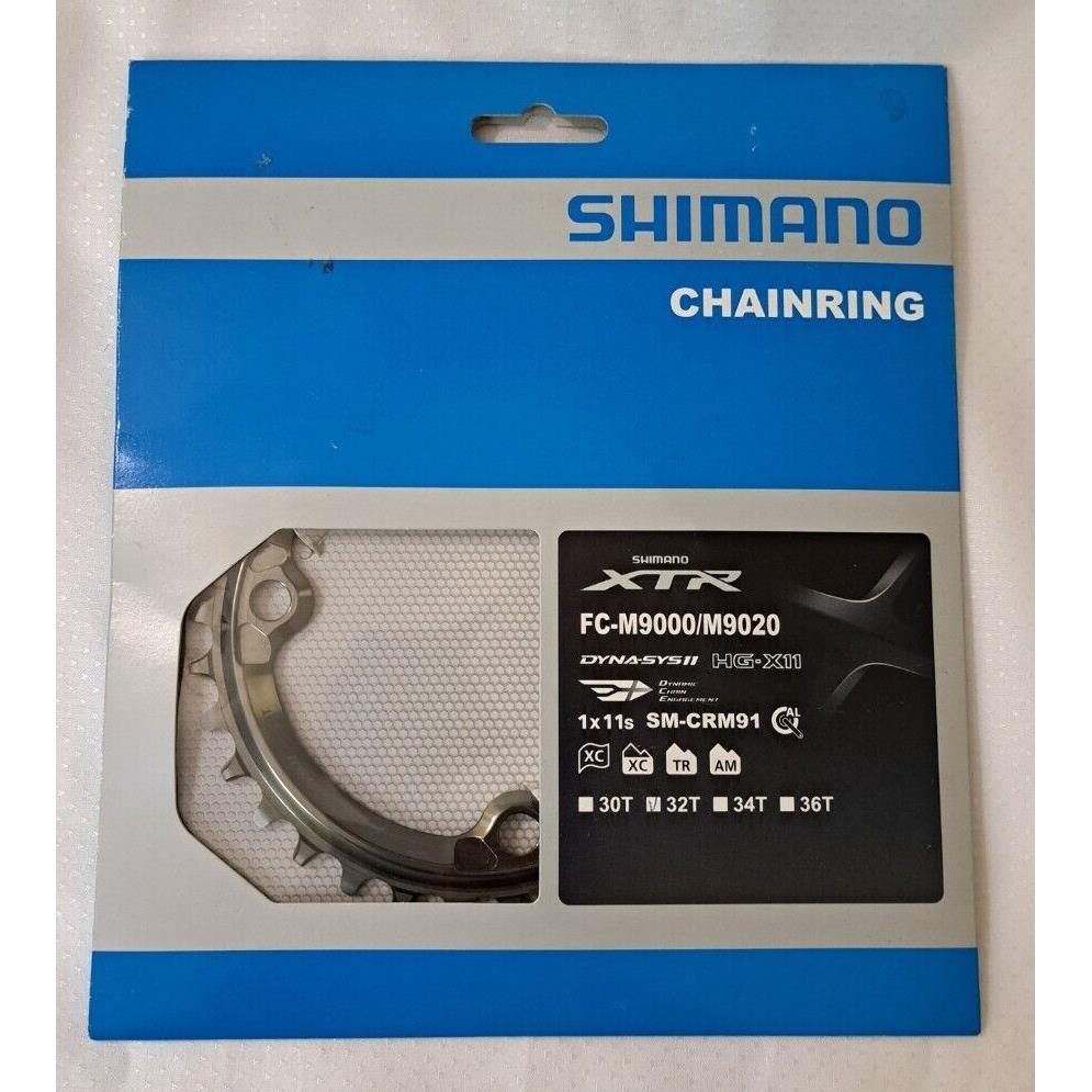 Shimano FC-M9000/M9020 Xtr Mtb Dynasys 1X11-speed 32T Chainring SM-CRM91 96mm