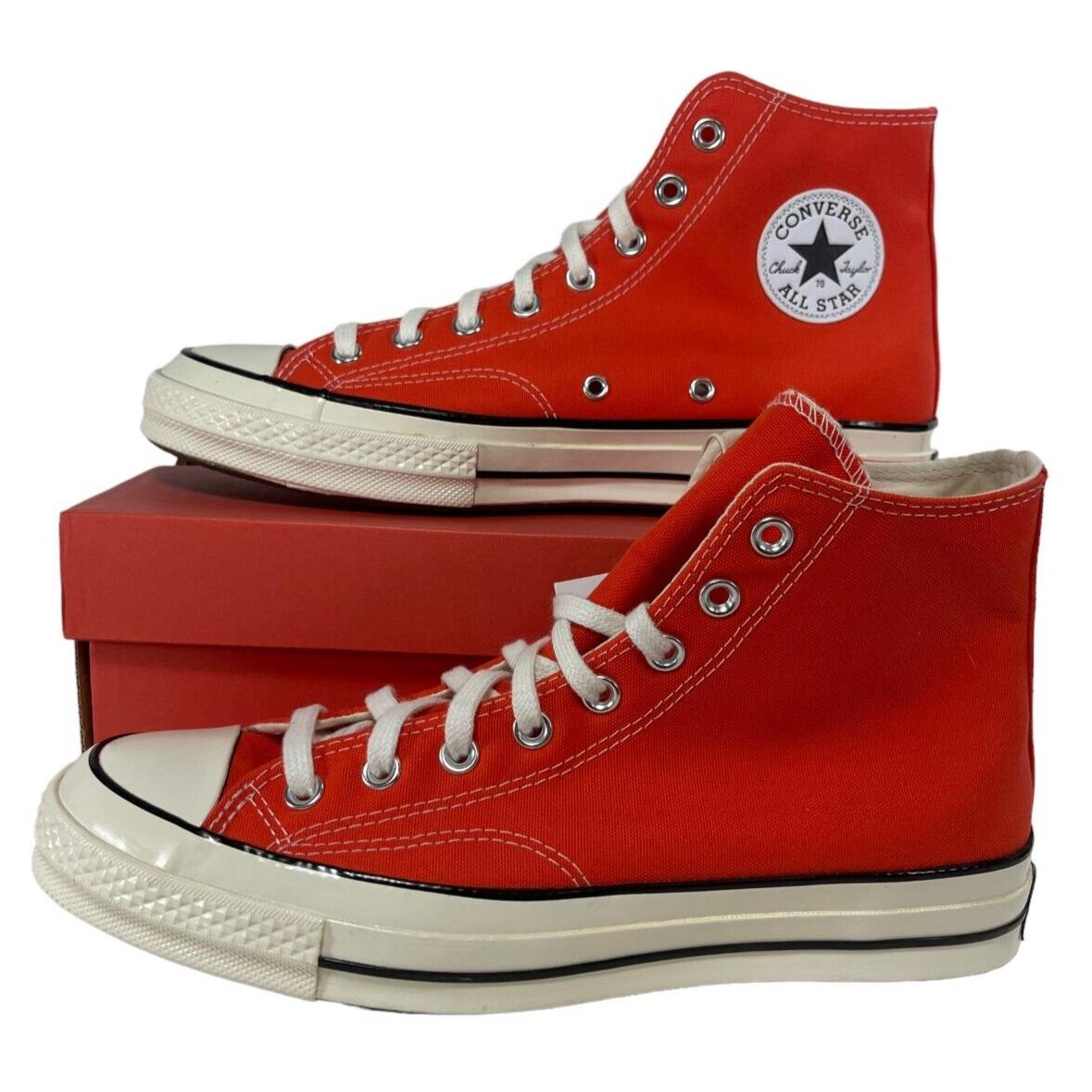 Converse Chuck Taylor 70 Hi Torch Red Orange Sneaker A02066C Men`s Shoe Size 8