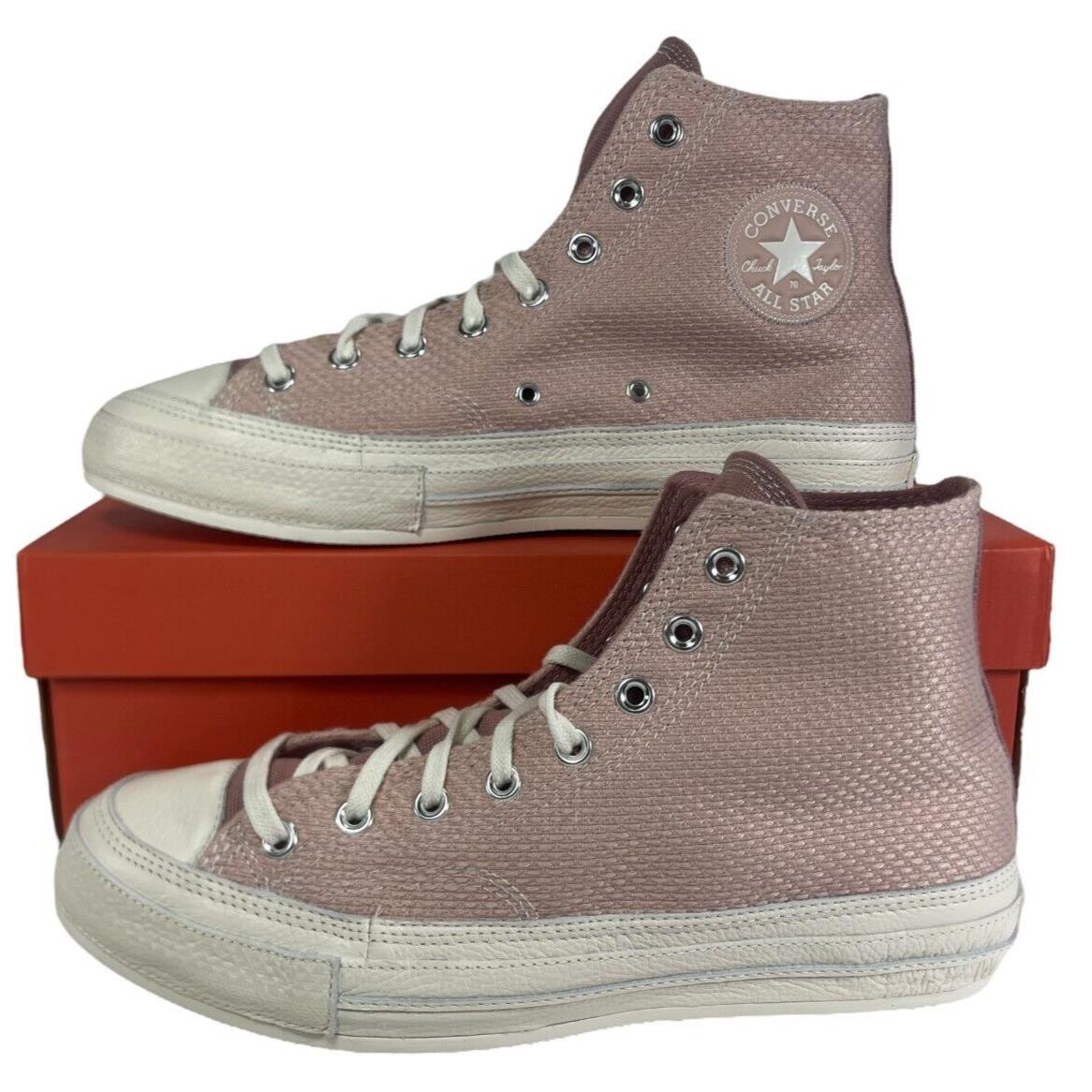 Size 10.5 Converse Chuck Taylor 70 Hi Pink Sage Woven Sneaker A04620C Men`s - Pink