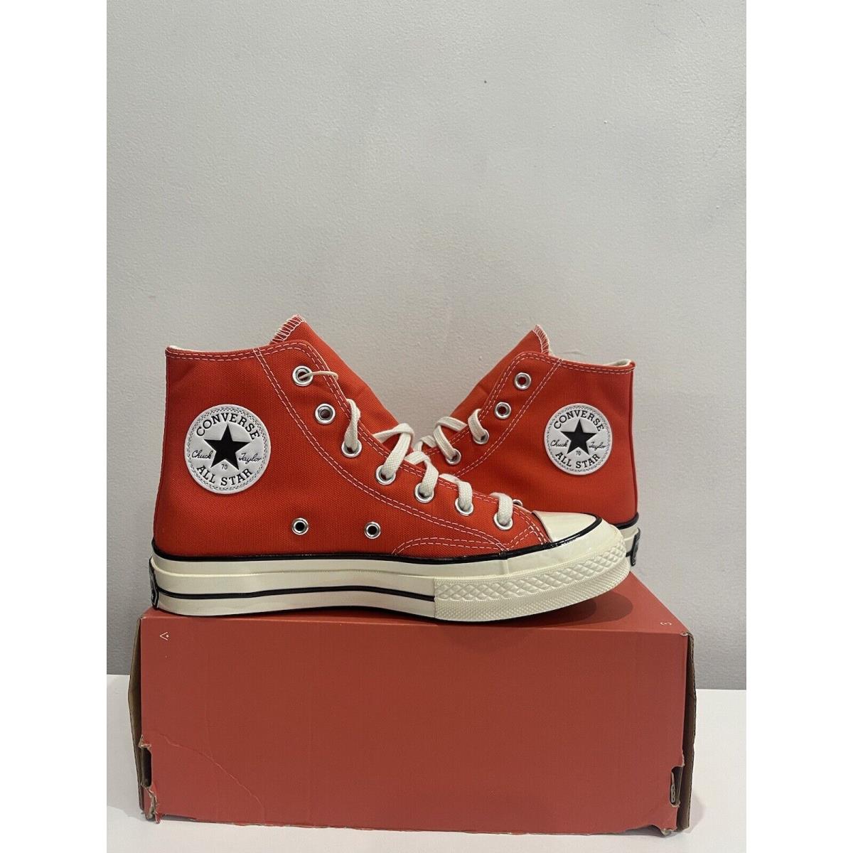 Converse Chuck 70 Hi Canvas Shoes Womens Size 7.5 Sneakers Torch Red A02066C - Red