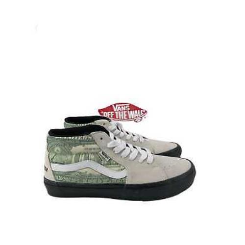 Vans Cream Green Limited Edition Money Skate Shoes